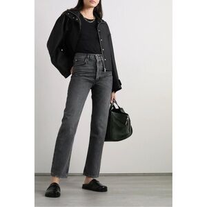 NWT Agolde 90s Pinch High Rise Straight Jeans in Black Gray Underground Wash 27